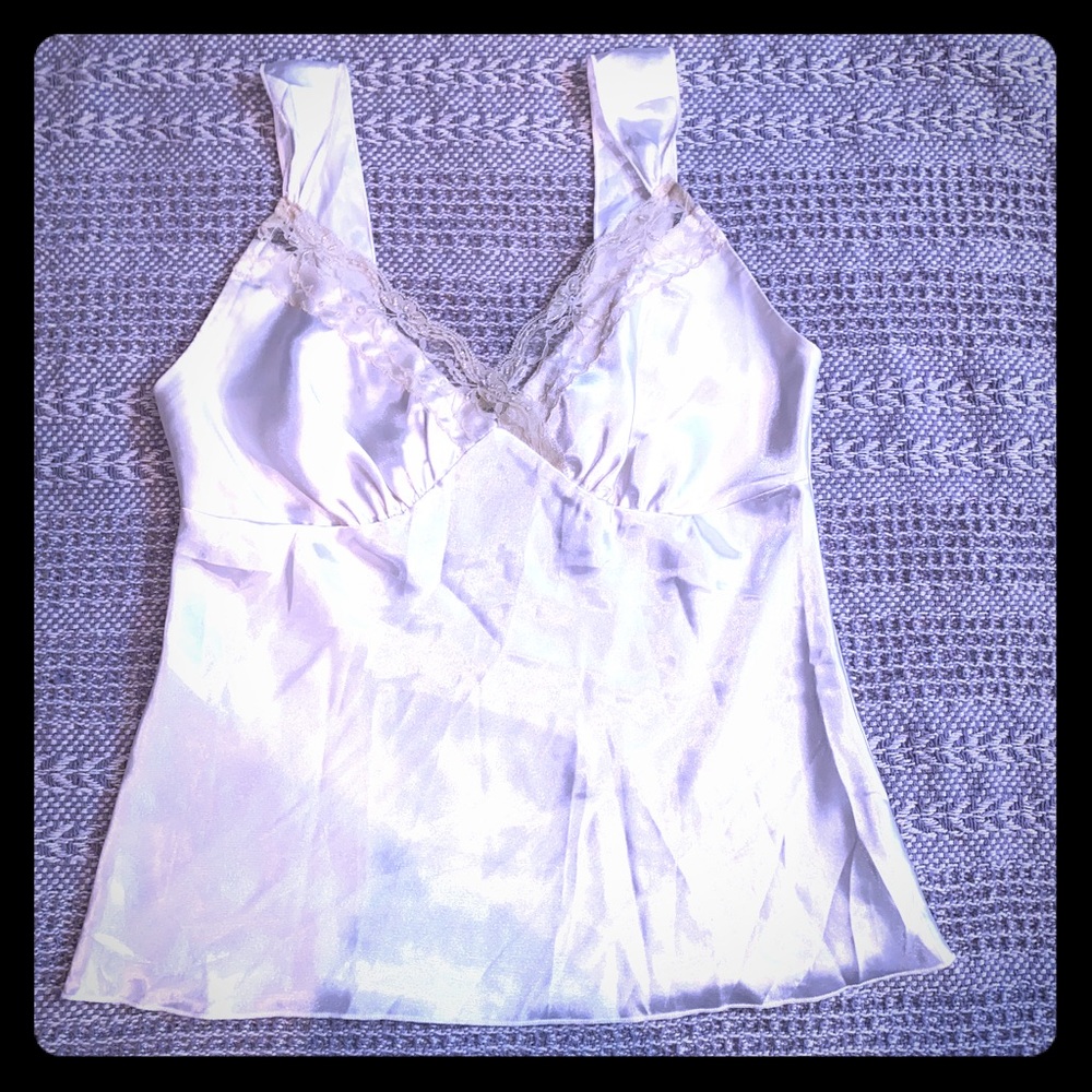 Satin Camisole with Lace